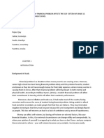 A Research Study On How Financial Problem Affects The Self - Esteem of Grade 12 Student in Titay National High School