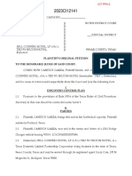 Premises Liability For Criminal Act: Plaintiff's Original Petition in Candace Garza v. Hill Country Hotel LP Dba Tru by Hilton Hotel