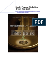 Mathematics of Finance 8th Edition Brown Test Bank