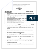 Sahodaya Pre Board 10th Social Science Question Paper