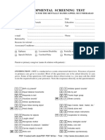 Developmental Screening Test - DST