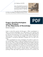 Frege's Anti-Psychologism and The Problem of The Objectivity of Knowledge