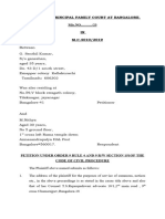 Before The Principal Family Court at Bangalore. Mis - NO /23 IN M.C.4010/2019