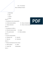 B.sc. 1 Year Cell Bio. MCQ