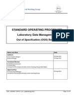 SOP Laboratory Data Management Out of Specification Result