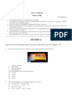 CBSE 10th Pre Board Exam Model Question Paper 13 - Science