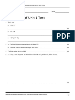 Stage 8 End of Unit 1 Test