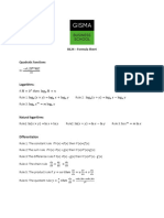 Formula Sheet