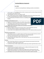 Functional Behaviour Assessment Fba