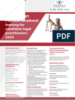 Compulsory Practical Vocational Training For Candidate Legal Practitioners - 2024