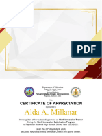 Certificate of Appreciation