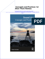 Ebook Sound Art Concepts and Practices 1St Edition Thom Holmes Online PDF All Chapter