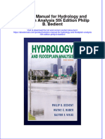 Solution Manual For Hydrology and Floodplain Analysis 5Th Edition Philip B Bedient Full Chapter PDF