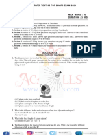 Science Mock Paper 01 With Solutions