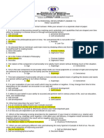 1st Quarter Pretest in PerDev