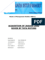 Acquistion of Jaguar Land Rover by Tata Motors