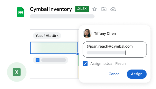 Assigning a task to a team member directly from Sheets