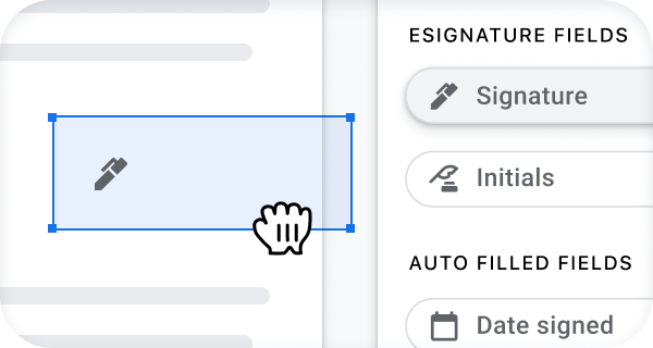 Arrastar e largar campos no Google Docs