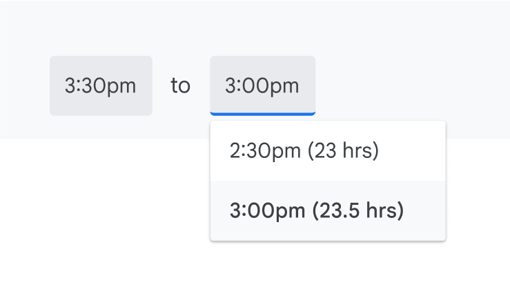 UI toont dat een vergadering wordt verlengd tot 23,5 uur.