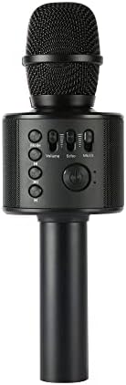 Core Innovations Wireless Bluetooth Karaoke Microphone with Built-in Speakers + HD Recording, Portable Handheld Mic | Black