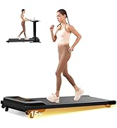 AIRHOT Walking Pad with Incline，Under Desk Treadmill for Home Office, 2.5HP Portable Treadmills w...