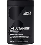 Sports Research L-Glutamine - Workout Recovery, Immune Health & Gut Health Support - 5 G Per Serv...