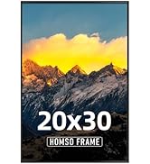 Homso 20x30 Poster Frame in Black- 20 x 30 Picture Frame Metal Aluminum 20 x 30 Frame Thin Border...