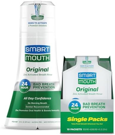 SmartMouth Original Activated Oral Rinse and Box of Travel Packs