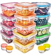 fullstar 34 PCS Plastic Food Storage Containers with Lids (17 Containers & 17 Lids), Leakproof BP...