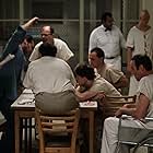 Jack Nicholson, Danny DeVito, Brad Dourif, Christopher Lloyd, Sydney Lassick, William Redfield, and Will Sampson in One Flew Over the Cuckoo's Nest (1975)