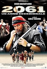 Diego Abatantuono, Dino Abbrescia, Massimo Ceccherini, Sabrina Impacciatore, Andrea Osvárt, Michele Placido, Emilio Solfrizzi, Anna Maria Barbera, Stefano Chiodaroli, Paolo Cevoli, and Jonathan Kashanian in 2061: Un anno eccezionale (2007)