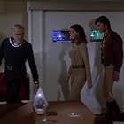 Lorne Greene, Robyn Douglass, and Kent McCord in Galactica 1980 (1980)