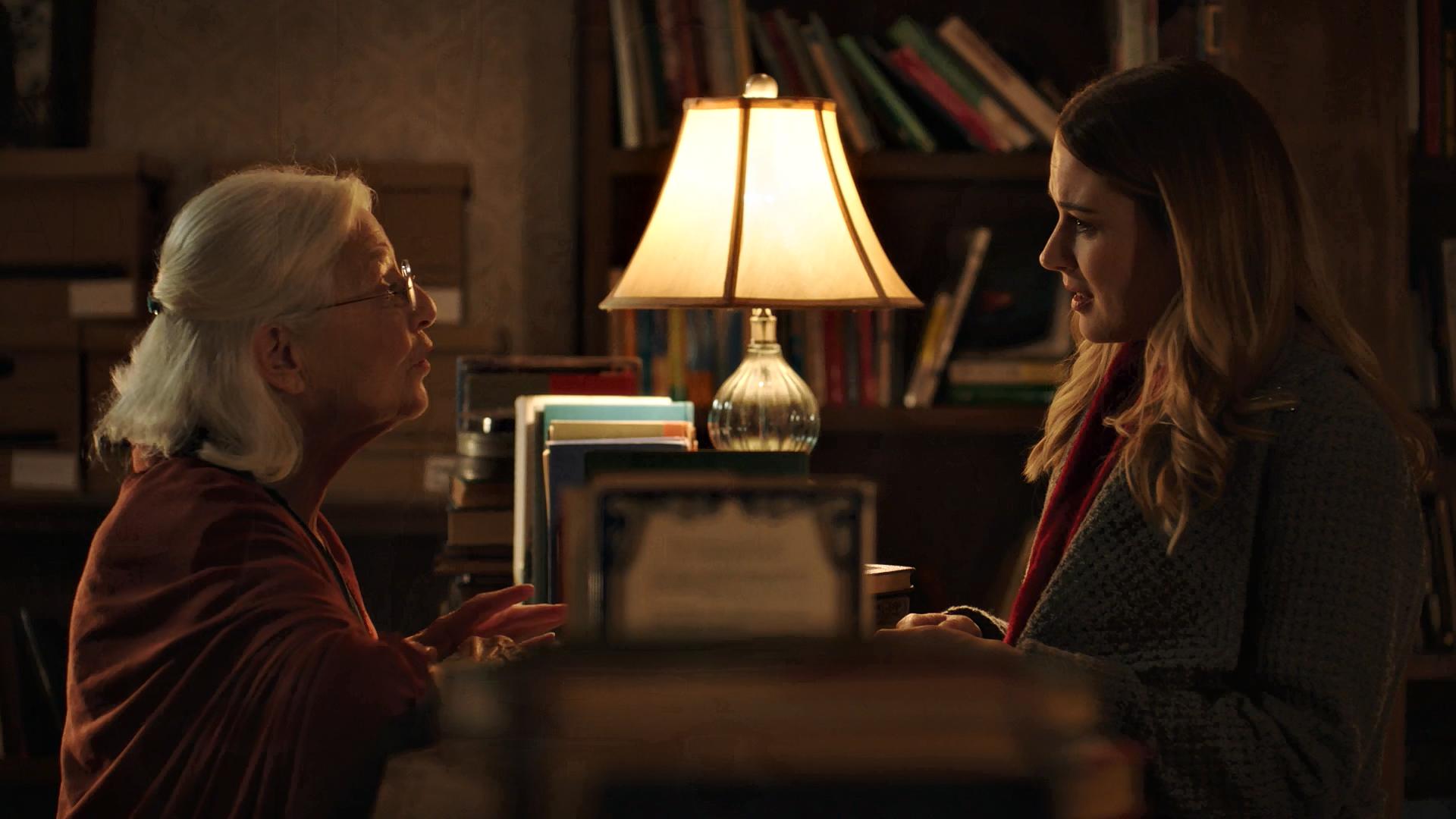 Jane Alexander and Alexandra Breckenridge in Christmas Around the Corner (2018)