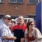 Director Alex Proyas, Russell Dysktra, Maya Stange and Kick Gurry on the set of GARAGE DAYS.