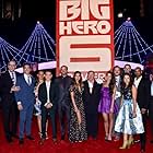 John Lasseter, Scott Adsit, Roy Conli, Andrew Millstein, Maya Rudolph, Damon Wayans Jr., Chris Williams, Genesis Rodriguez, Jamie Chung, Katie Lowes, Daniel Henney, Don Hall, T.J. Miller, and Ryan Potter at an event for Big Hero 6 (2014)