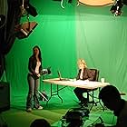 Patrica Hodge and Kimberley Drew during the Susan Jennings news reel shoots