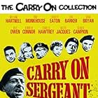 Eric Barker, Dora Bryan, Kenneth Connor, Shirley Eaton, William Hartnell, Bob Monkhouse, and Bill Owen in Carry on Sergeant (1958)