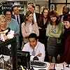 Creed Bratton, Jenna Fischer, Kate Flannery, Paul Lieberstein, Phyllis Smith, Catherine Tate, Ed Helms, Oscar Nuñez, Angela Kinsey, Leslie David Baker, Brian Baumgartner, and Ellie Kemper in The Office (2005)