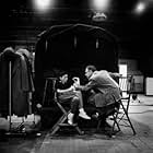 Director George Cukor with Judy Garland on the set of "A Star Is Born" 1954 Warner Brothers