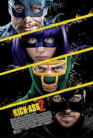 Jim Carrey, Aaron Taylor-Johnson, Chloë Grace Moretz, and Christopher Mintz-Plasse in Kick-Ass 2 (2013)