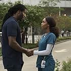 Yaya DaCosta and Deron J. Powell in Chicago Med (2015)