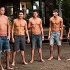 Chaske Spencer, Tinsel Korey, Bronson Pelletier, Alex Meraz, Tyson Houseman, and Kiowa Gordon in The Twilight Saga: Eclipse (2010)