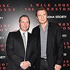 Liam Neeson and Scott Frank at an event for A Walk Among the Tombstones (2014)