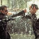 Keanu Reeves and Hugo Weaving in The Matrix Revolutions (2003)