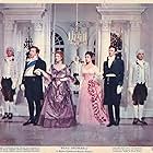 Elizabeth Taylor, Peter Ustinov, James Donald, and Rosemary Harris in Beau Brummell (1954)