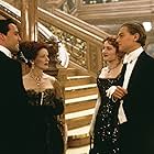 Leonardo DiCaprio, Kate Winslet, Billy Zane, and Frances Fisher in Titanic (1997)