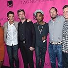 Beau Flynn, Ruben Fleischer, Max Nichols, Jessica Szohr, Miles Teller, and Kid Cudi at an event for Two Night Stand (2014)