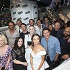 Ed Harris, James Marsden, Thandiwe Newton, Jonathan Nolan, Simon Quarterman, Rodrigo Santoro, Jimmi Simpson, Evan Rachel Wood, Shannon Woodward, Jeffrey Wright, Angela Sarafyan, Ben Barnes, Ingrid Bolsø Berdal, and Lisa Joy at an event for Westworld (2016)