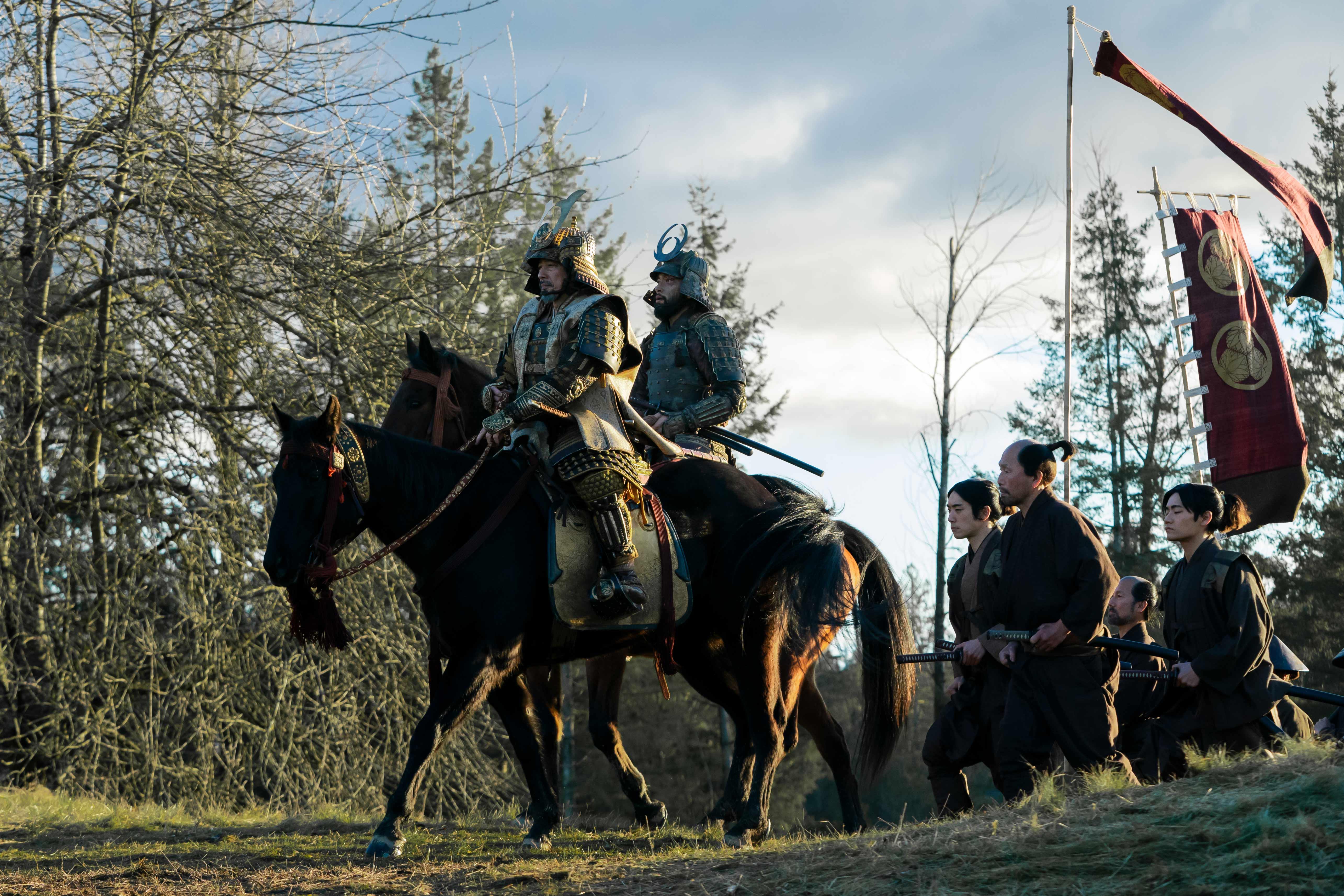 Hiroyuki Sanada and Shinnosuke Abe in Shōgun (2024)