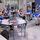 Jennifer Irwin, Mark McKinney, Irene White, America Ferrera, Ben Feldman, Kelly Stables, Colton Dunn, Lauren Ash, Kaliko Kauahi, Jon Barinholtz, Nico Santos, and Selisha Shertick in Superstore (2015)